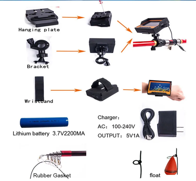 15 м 30 м рыболокатор видео подводная рыболовная камера с 4," ЖК-монитором носимый рыболокатор Рыбалка зима лето подводный