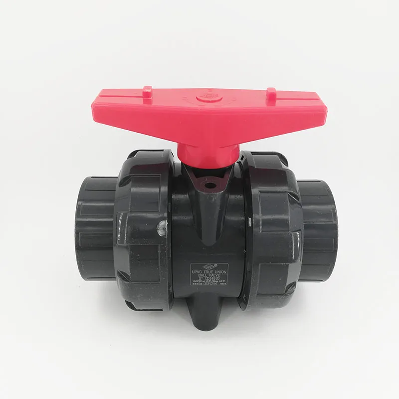 Шаровой клапан из ПВХ DN50, пластиковый ручной клапан 150 фунтов/кв. дюйм