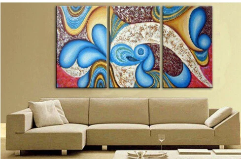 3 Panels Modern Wall Paintings warm colors picture wall art oil
