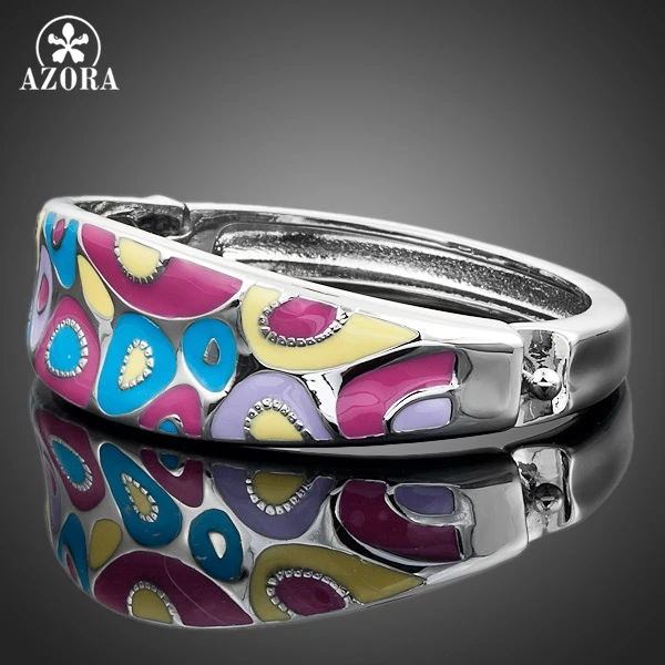 Азора белого золота Цвет разноцветный Эмаль Мода новый браслет TB0003|bangle bracelet|fashion