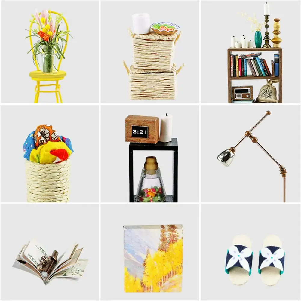 DIY Small Doll House Sweet Dream Bedroom Educational Assembled Model Lifelike Handmade Miniature Dollhouses Kit Toys