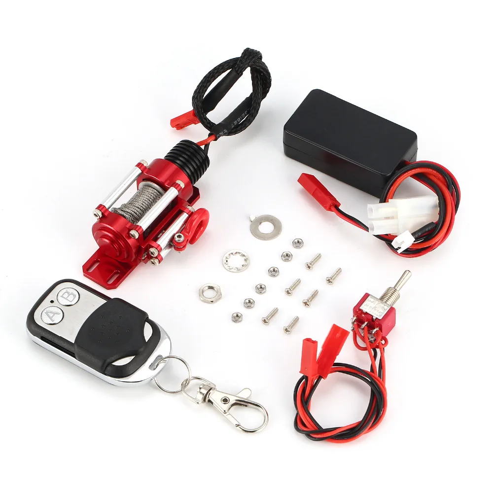 

Metal Steel Winch System with Wireless Remote Controller Receiver for 1/10 Traxxas HSP Redcat HPI TAMIYA CC01 RC Car Crawler