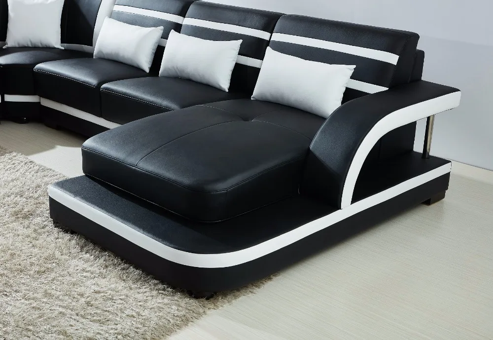 2018 Sale Sectional Sofa Armchair Y.g Furniture With Speaker Bluetooth Led 7seat Xxlarge U Shaped Genuine Leather Corner Sofa