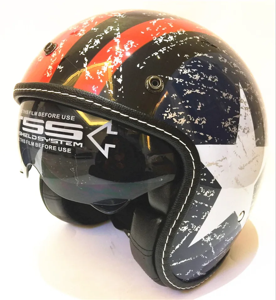 Горячая Распродажа, бренд WANLI, мотоциклетный шлем, мотоциклетный шлем, винтажный шлем, высокое качество, 3/4, с открытым лицом, для скутера, шлемы в горошек