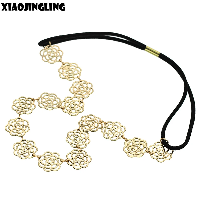 

XIAOJINGLING 2018 Flower Headbands Bridal Wedding Jewelry Hair Accessories Bridesmaid Women Party Prom Elasticity Hair Jewelry