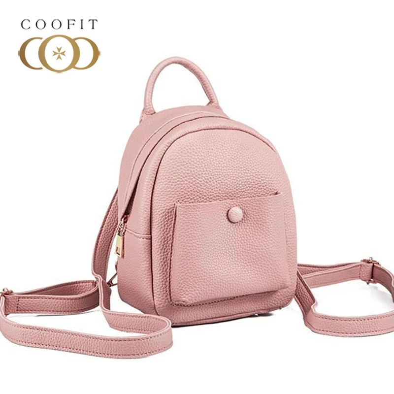 

coofit Girls Mini Backpack Fashion Casual Rucksack PU Leather School Bags Shoulder Daypack Backpack For Women Mochila Escolar