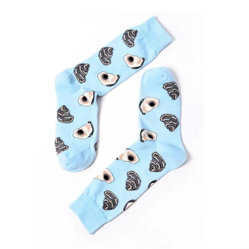 Новые Брендовые мужские счастливые мужские носки морепродукты стиль Harajuku повседневные хлопковые носки хип-хоп смешные мужские носки