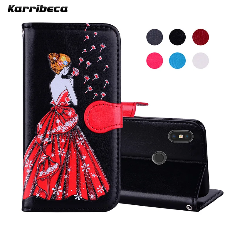 dress girl leather case xiaomi redmi note 5 pro (2)