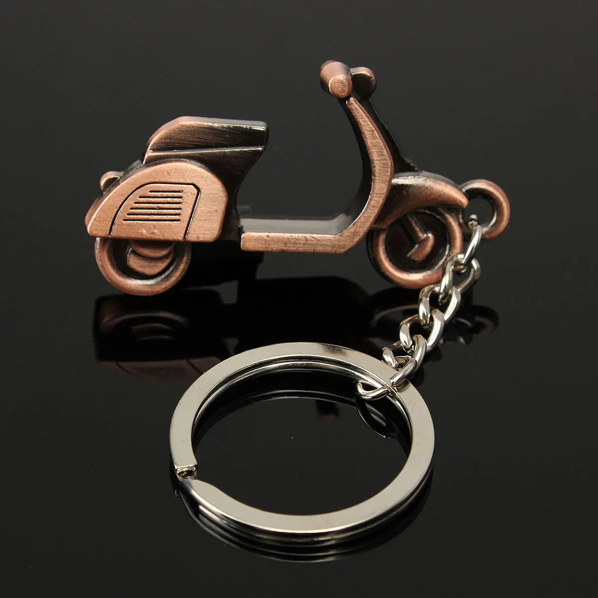 Motorcycle Keychain Key Ring Case For Piaggio Vespa Scooters Leader