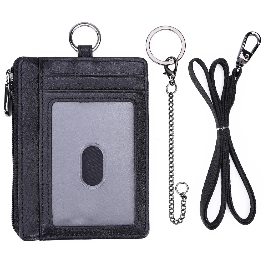 Тонкий кошелек RFID передний карман с брелок минималистский Secure тонкий держатель