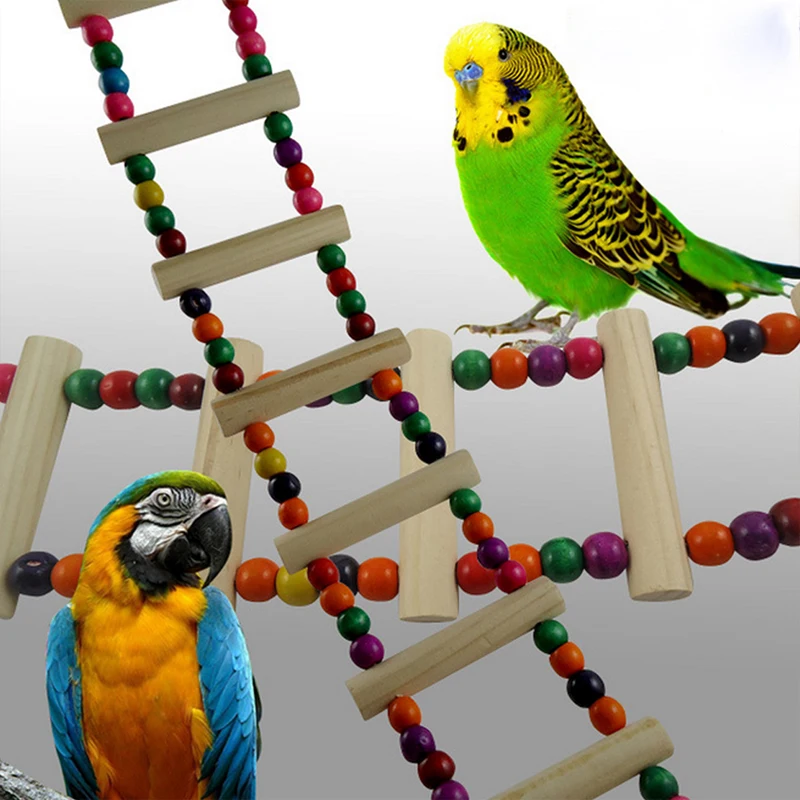 Новинка птица попугай красочные скалолазание мост бусины лестница укус клетка стоящая качели игрушки Аксессуары для домашних животных EJ838702