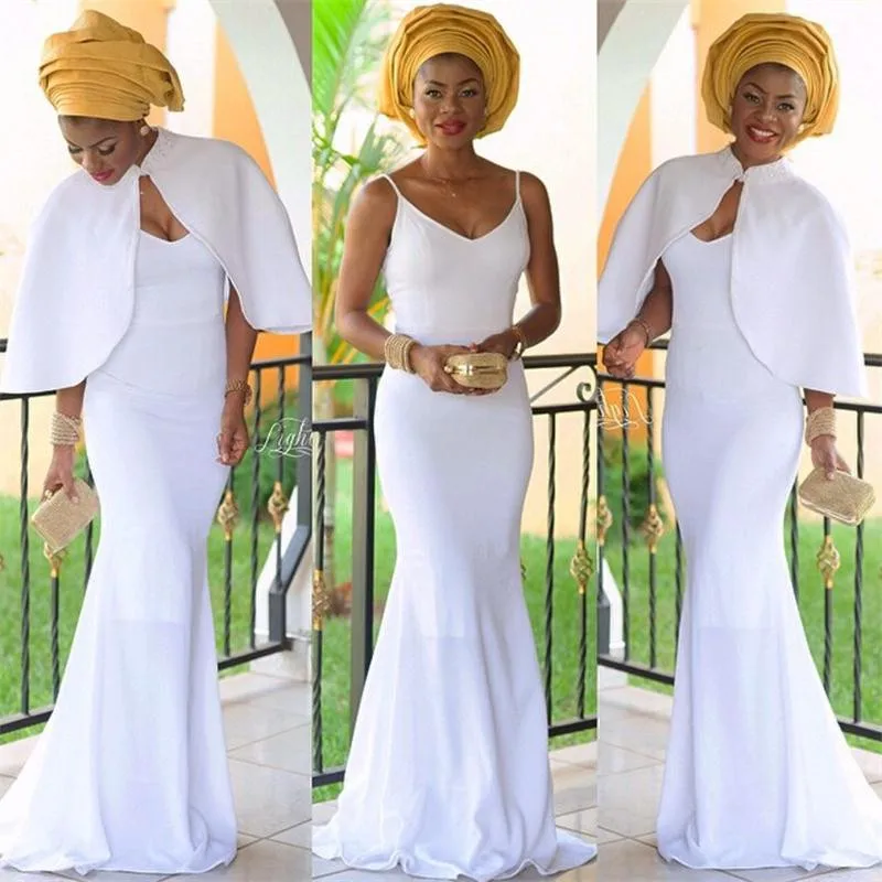 Elegant-Nigerian-Evening-Dresses-White-Women-Mermaid-Evening-Dress-With-Jacket-Long-Vestidos-De-Festa-African