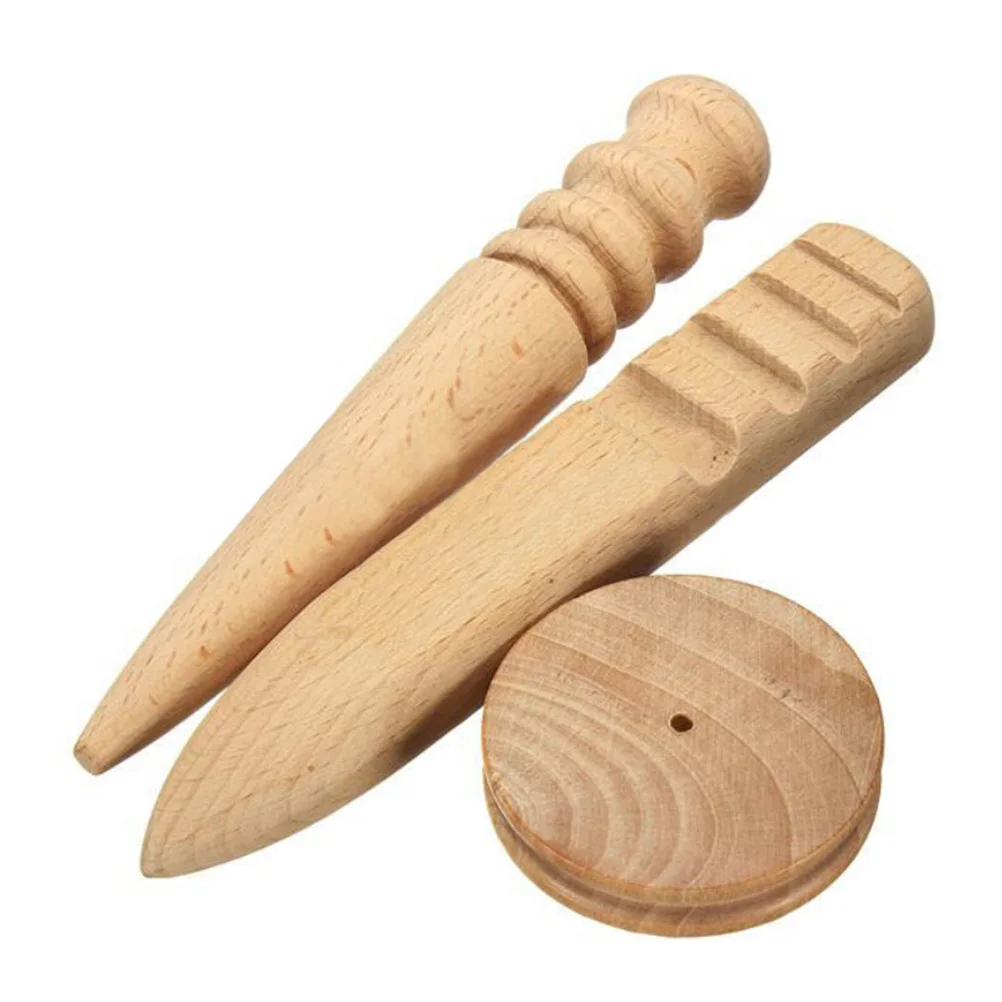 1Pc Convenient DIY Wood Edge Slicker Leather Craft Buffing Polish Round Handmade Carving Embossing Tool 3 Shapes | Дом и сад