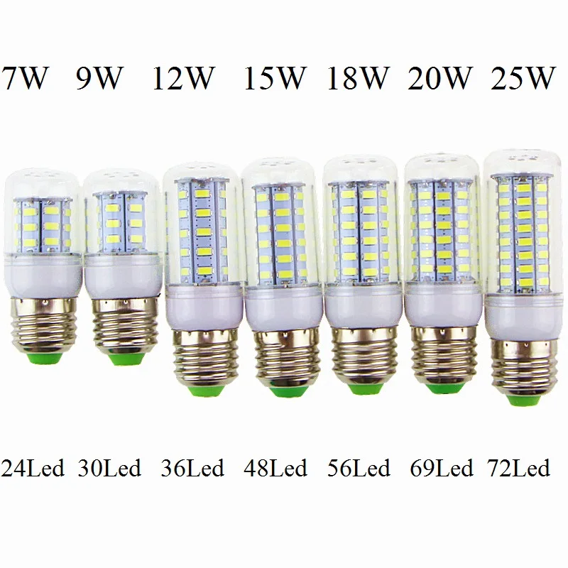 Лампада 10 шт. E27 E14 B22 GU10 G9 5730 SMD 220 В/110 в 7 Вт 9 12 15 18 20 25 светодиодная лампа для