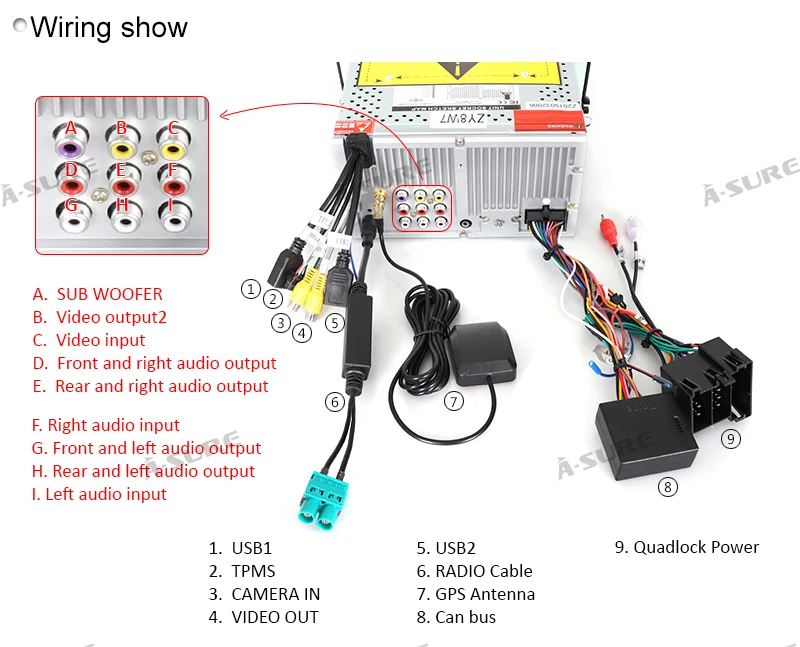 Perfect A-Sure 8 Inch Car Radio GPS DVD Player For Volkswagen VW Passat Skoda T5 Polo Sharan TOURAN TIGUAN GOLF 5 6 Seat SKODA 25