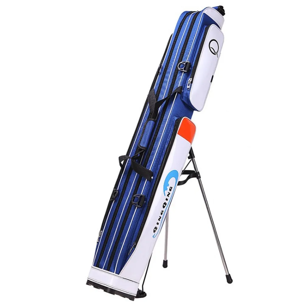 

1.25 m two / three layer waterproof fishing bag portable collapsible fishing rod carrier fishing rod tool storage bag