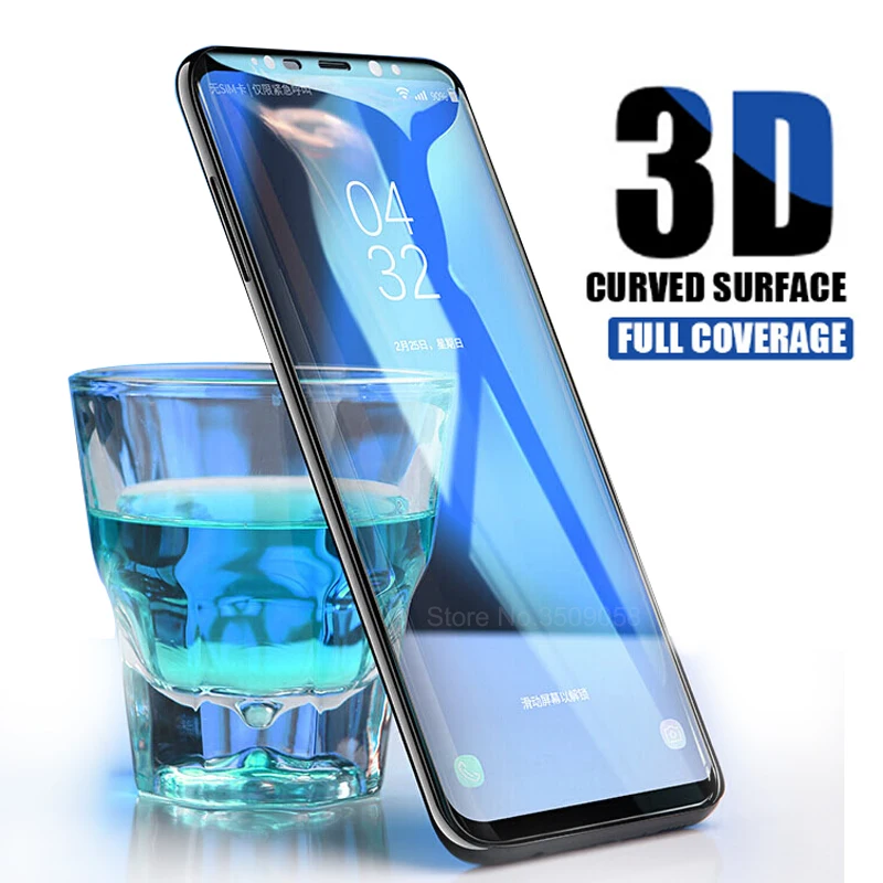

3D Curved Tempered Glass For Samsung Galaxy S9 S8 Plus Note 8 9 Cover Screen Protector Film For Samsung S7 S6 Edge plus Glass