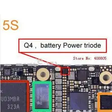 10 шт./лот для iphone 5S Q4 батарея мощность трубки зарядное устройство зарядки микросхема 9 pin логическая плата fix часть