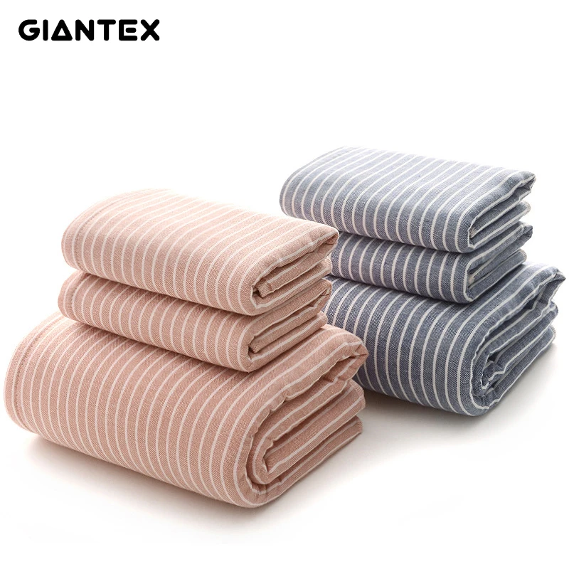 Японское Хлопковое полотенце GIANTEX супер абсорбирующее ванное для лица