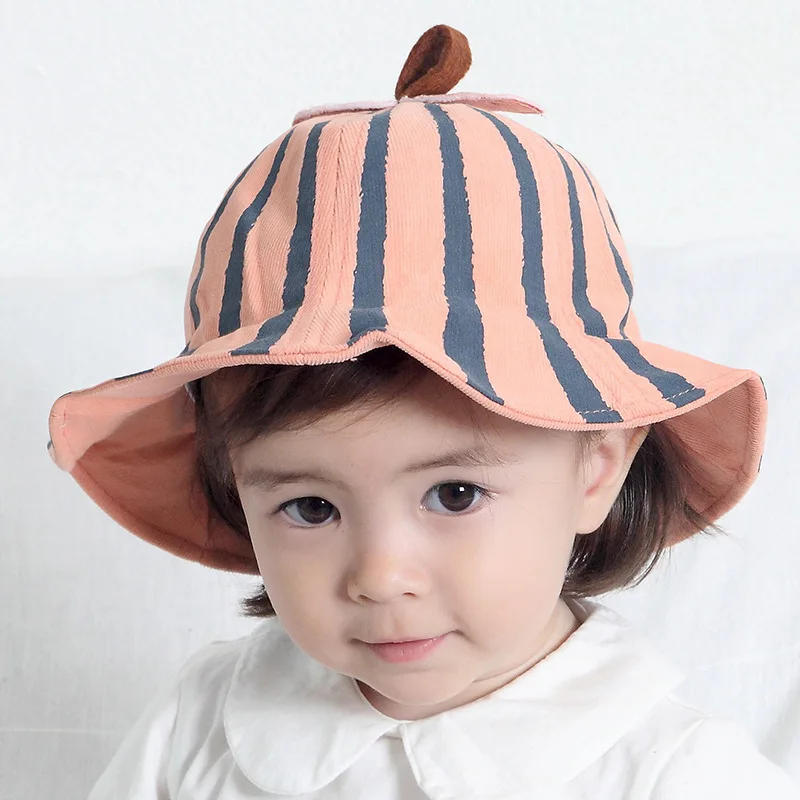 Stripe Watermelon baby cap for kids Cap 2018 new Children Fisherman Hat Baby Hats 6 24 monthsin