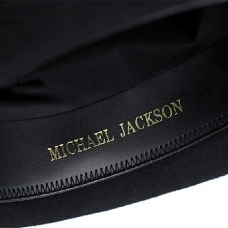 Новинка, шерстяная шляпа, австралийская шерсть, 1:1, Майкл Джексон, концертные, танцевальные, Fedoras, классические, черные, с широкими полями, джазовые, джентльменские шляпы