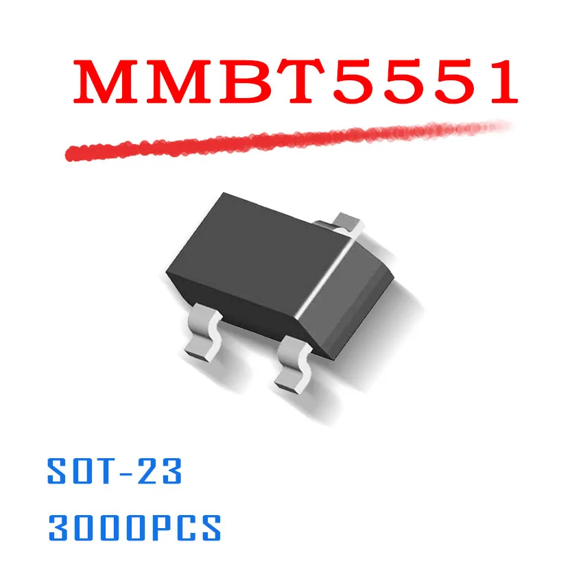 Power Supply MMBT5551 SOT 23 3000PCS 0 6A 600mA 160V NPN data inside SOT23 High quality