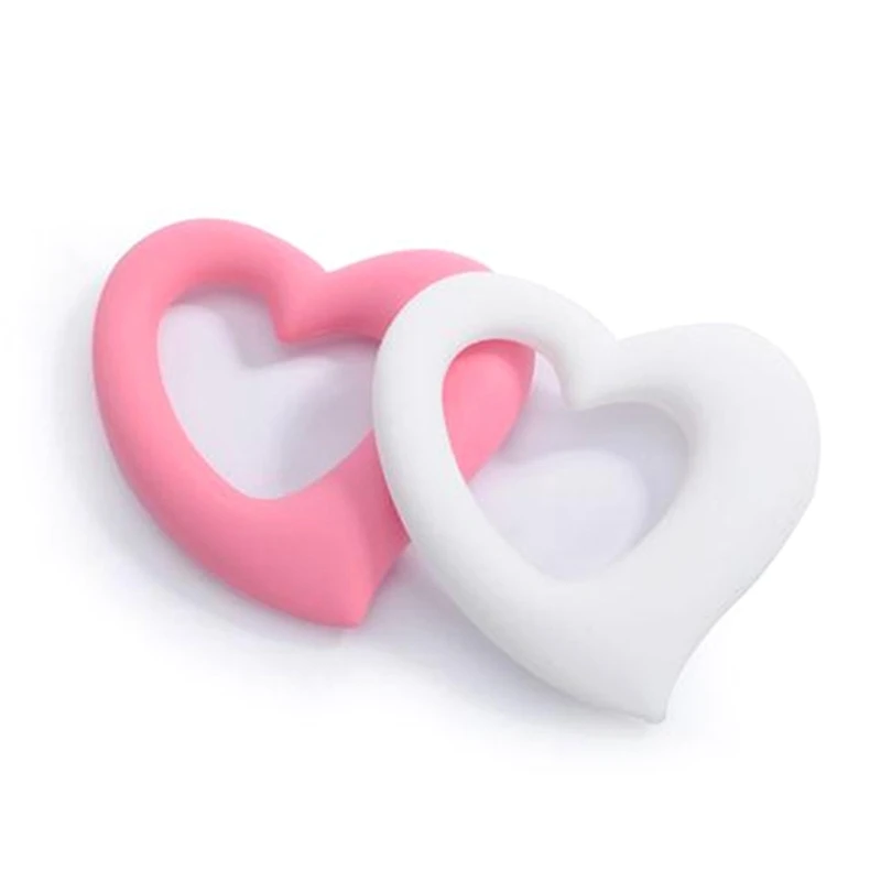

1Pcs Silicone Heart Shape Pendant Baby Teething Necklace Teether Autism Sensory Chewing Teether Toy