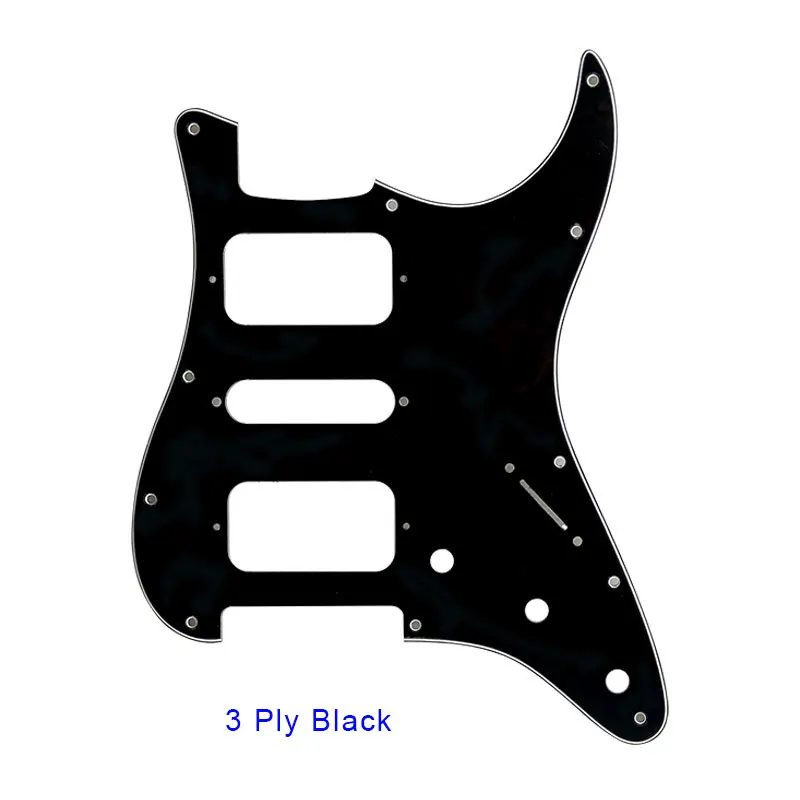3Ply Black Гитарные части-для США \ Мехико Fd Stratocaster 11 винтовых отверстий HSH два Делюкс хамбакера Один St гитара накладка царапины пластины - Цвет: 3Ply Black
