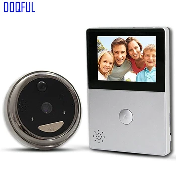 

New 2.8 Inch Wifi Peephole Video Doorbell OLED HD Screen Ultra-Low Power Consumption Remote Via Smart Phone MicroUSB Battery