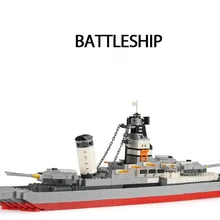 Масштабная модель корабля Военная Вторая мировая война морской военный корабль строительные блоки кирпичи игрушки для детей