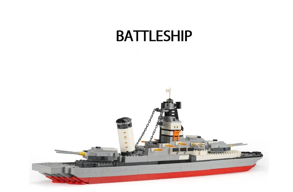 

Large-scale Ship Model Military World War II Navy Battleship Building Blocks Bricks Toy for Children