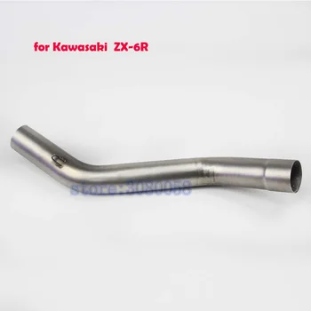 

Motorcycle Exhaust Muffler Middle Pipe Connector Adapter Fit for Kawasaki ZX6R ZX10R without Exhaust