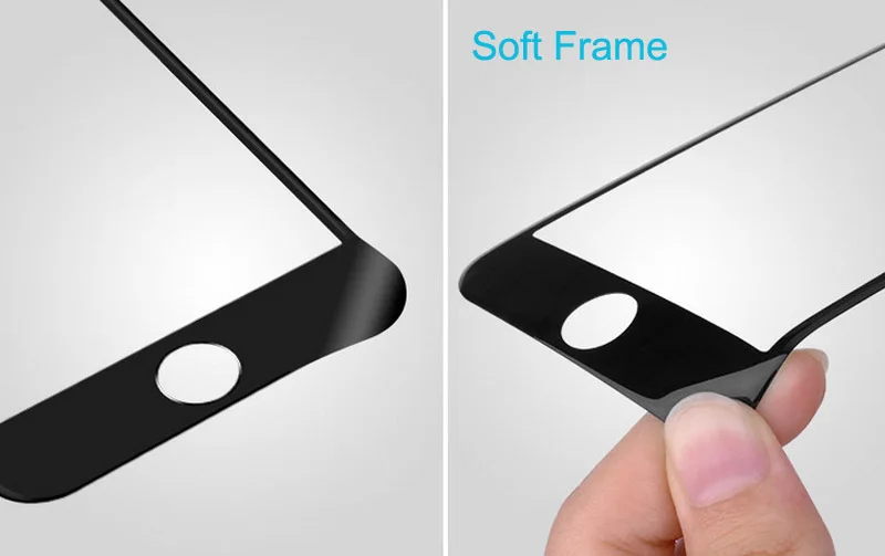 3D soft edge glass for iphone 3