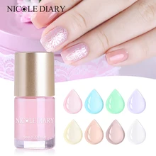 NICOLE DIARY 8 цветов полупрозрачный Желейный лак для ногтей на масляной основе лак для ногтей лак 9 мл