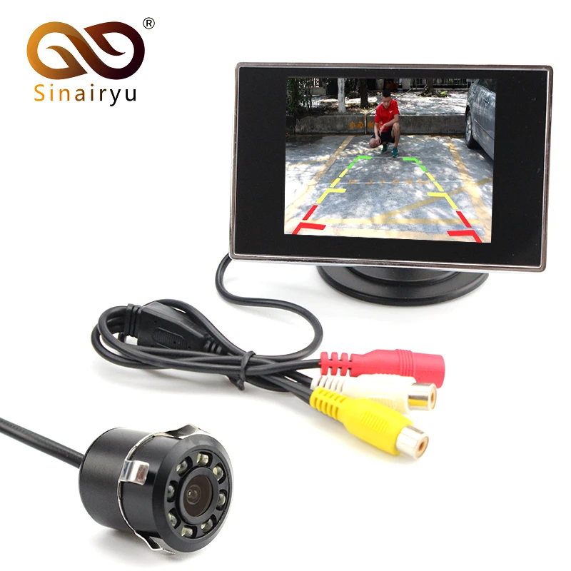 

Auto Parking Assistance 8 LED Night Vision Car Rear View Backup Camera + 3.5" LCD TFT Color Car Parking Rearview Monitor