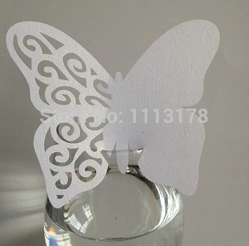 

100 Paper Place Card / Escort Card / Wine Glass Card Paper for Wedding Partypc001