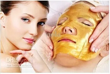 

Gold Bio-Collagen Facial Mask Face Mask Crystal Gold Powder Collagen Facial Mask Moisturizing Anti-aging 5/lot