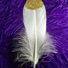 Красивое ручное крепление золотые гусиные перья 15-20 см 10 шт. DIY Одежда украшение домашнего декора свадебные перья