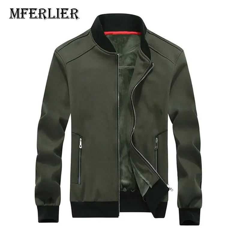 MFERLIER мужские куртки на осень и зиму 5XL 6XL 7XL 8XL большой размер с длинным рукавом