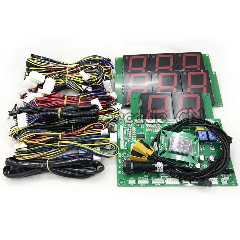 US $369.99 DIY Arcade basketball game machine kit with PCB motherboard set wiring harness power supply coin acceptor ticket dispenser