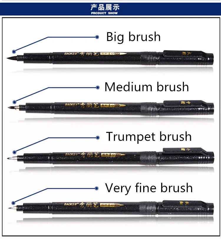 Щетка надписи Ручки Маркеры для рисования с черными чернилами ручки каллиграфическая ручка Ручная надпись ручки художественный маркер