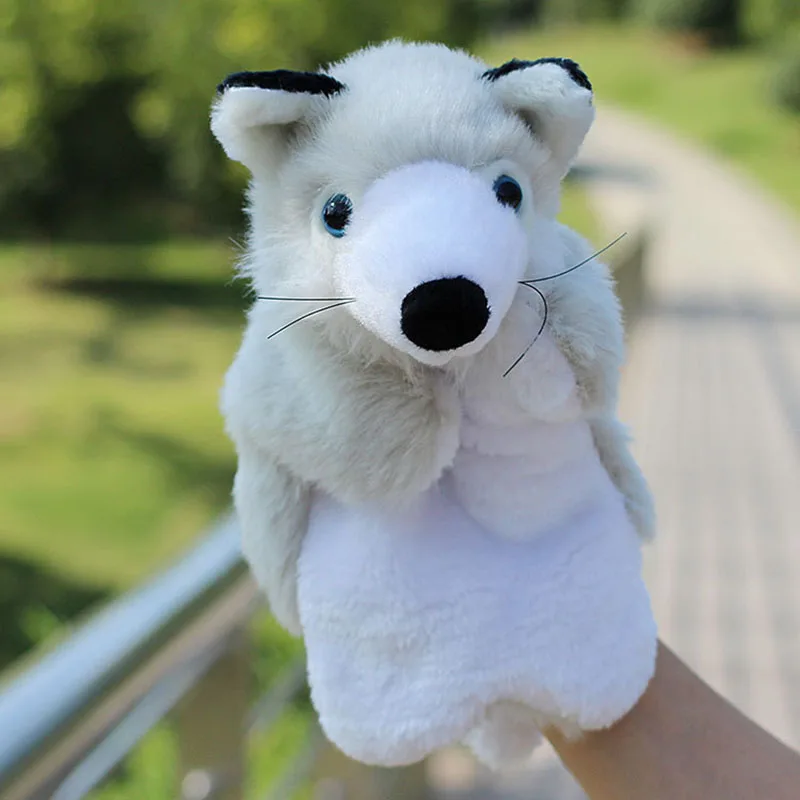 Big Size Fox Hand Puppets Plush Toys Baby Children Cartoon Story Learning Puppets Dolls Marionetes Fantoche 1pc (1)