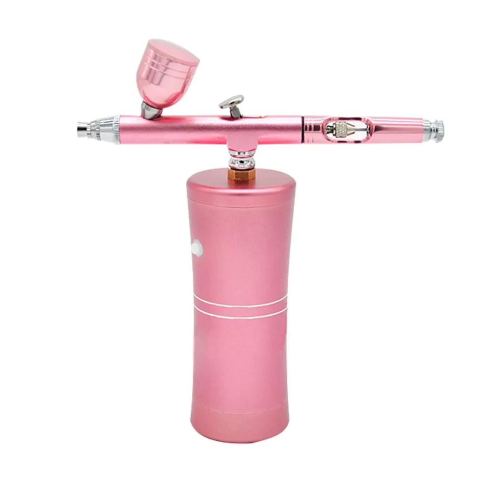 

Pinkiou Wireless Rechargeable Portable Makeup Airbrush Kit with Mini Air Compressor Spray Pen for Tattoo Nail Art Paint Cake