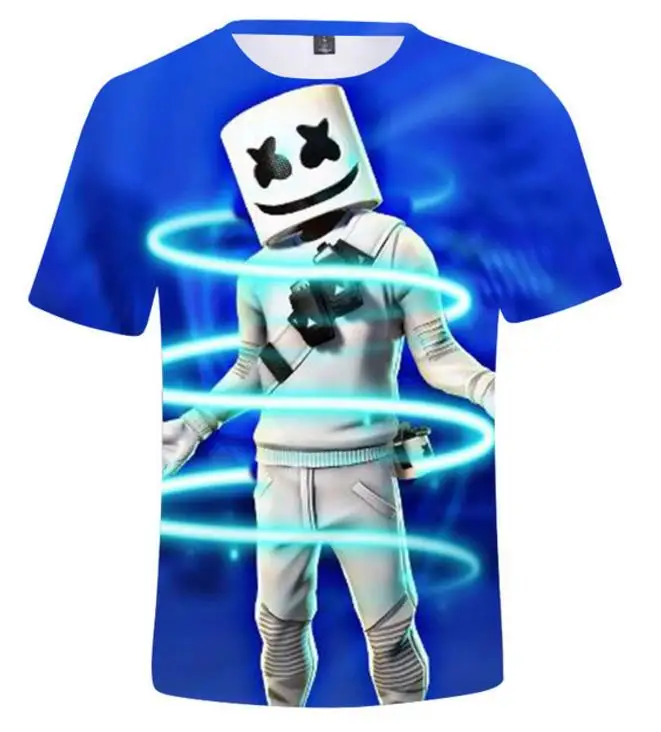 

2019 Marshmello Marshmellow 3D Print Tees Top Children Clothes Summer Short Sleeves T-Shirts for Baby Boys Girls Casual Tops Tee