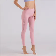 

Women Sportswear Fitness Running Gym Compression Tight Leggins High Waist Yoga Strappy Waist Training Mesh Pants For Female