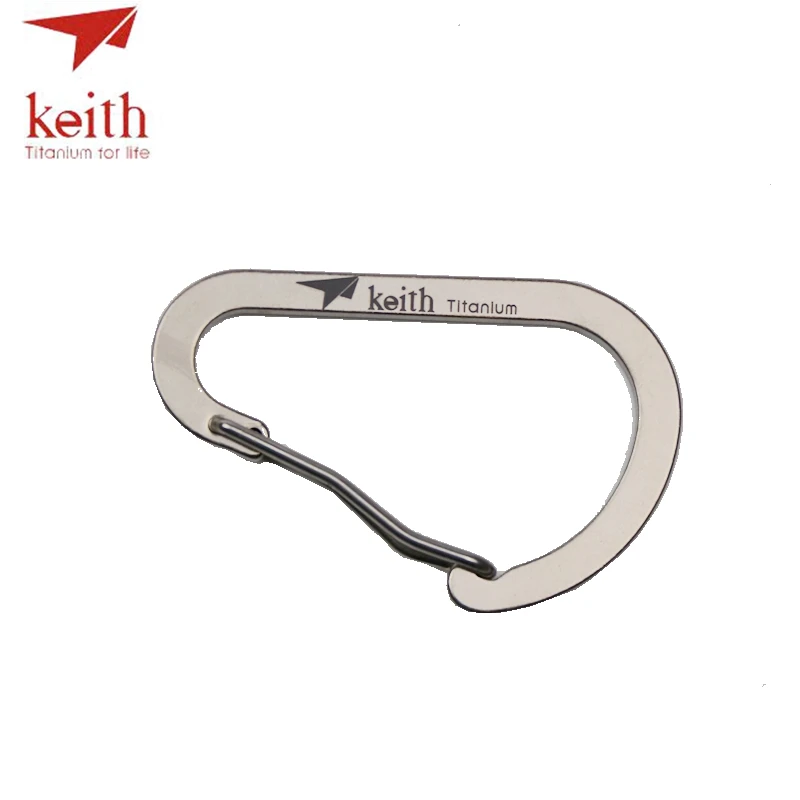 

Keith Titanium D Shape Carabiner Buckle EDC Tool Pocket Key Chain Hook Clip Outdoor Camping Equipment 1 Piece