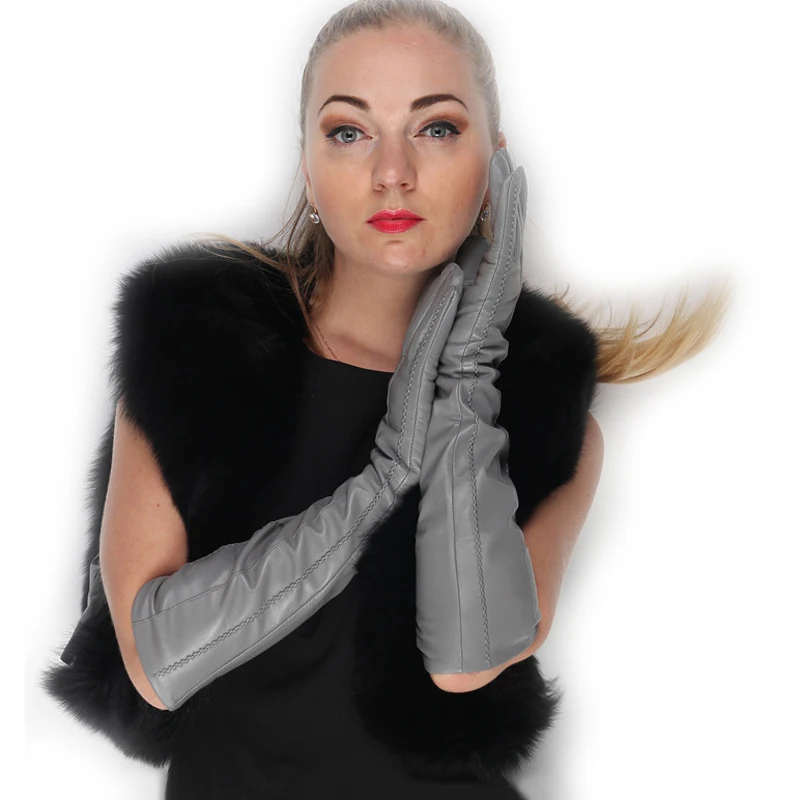 Buy women 47cm(18.5") long lines real lamb skin