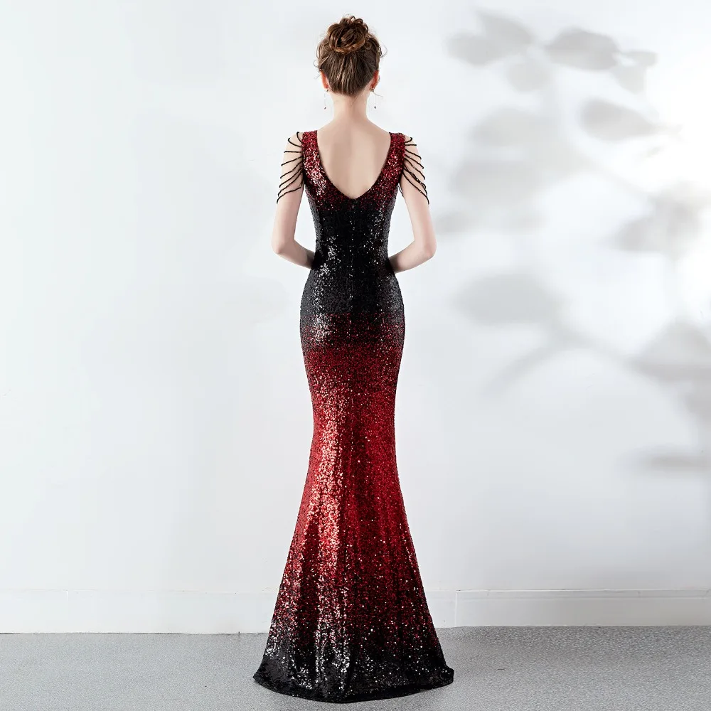 Summer Dress Party long crystal diamond rhinestone dress sexy slim women party dress annual meeting host party club wear (14)