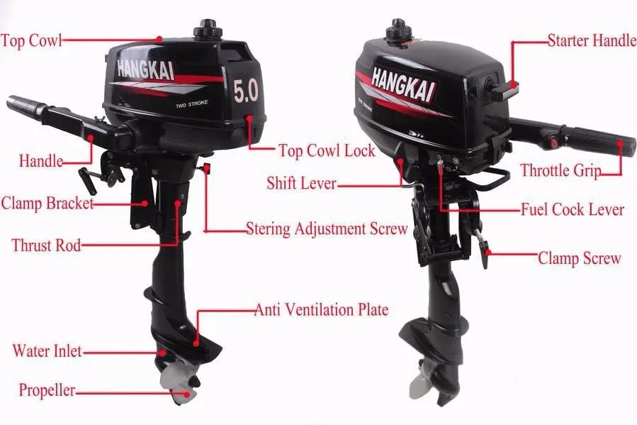 Супер качество HANGKAI 5HP морской подвесной мотор внешний мотор для лодки дешевле, чем Y amaha моторы с водяным охлаждением