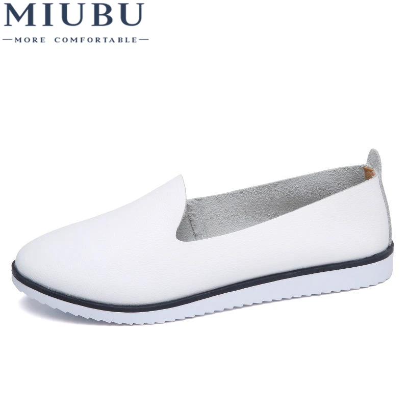 genuine leather ballet flats
